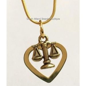 Law Necklace Scales of Justice Attorney Paralegal Lawyer Zodiac Libra Gift